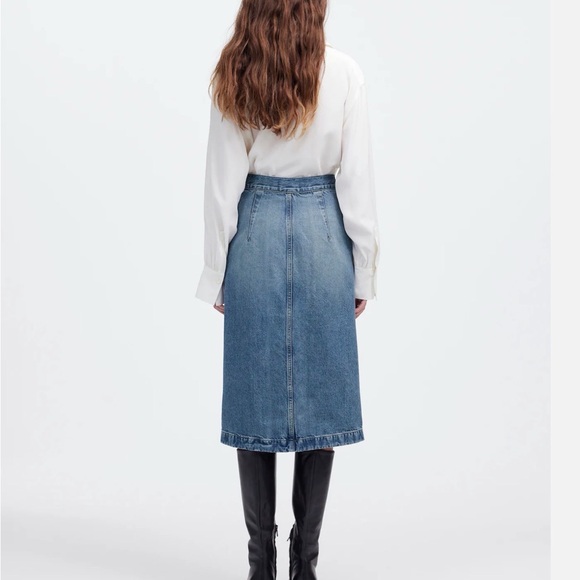 Madewell Denim Midi Skirt, size 27, NWT - Picture 6 of 7